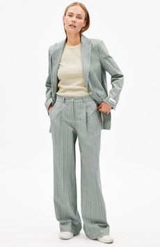 Mikulaa striped blazer seagreen via Sophie Stone