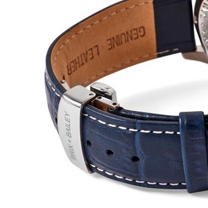 Brix + Bailey Navy Stainless Steel Quartz Watch 40mm from Sostter