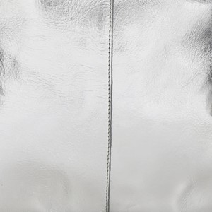 Silver Metallic Leather Hobo Shoulder Bag from Sostter