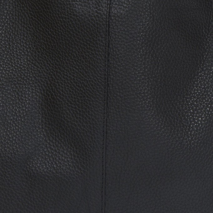 Black Leather Half Moon Purse with Gold Zip from Sostter