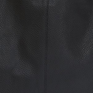 Black Leather Half Moon Purse with Gold Zip from Sostter