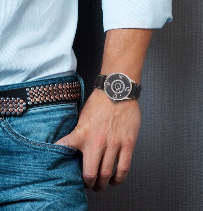 Brix + Bailey Triple Numbered Stainless Steel Watch from Sostter