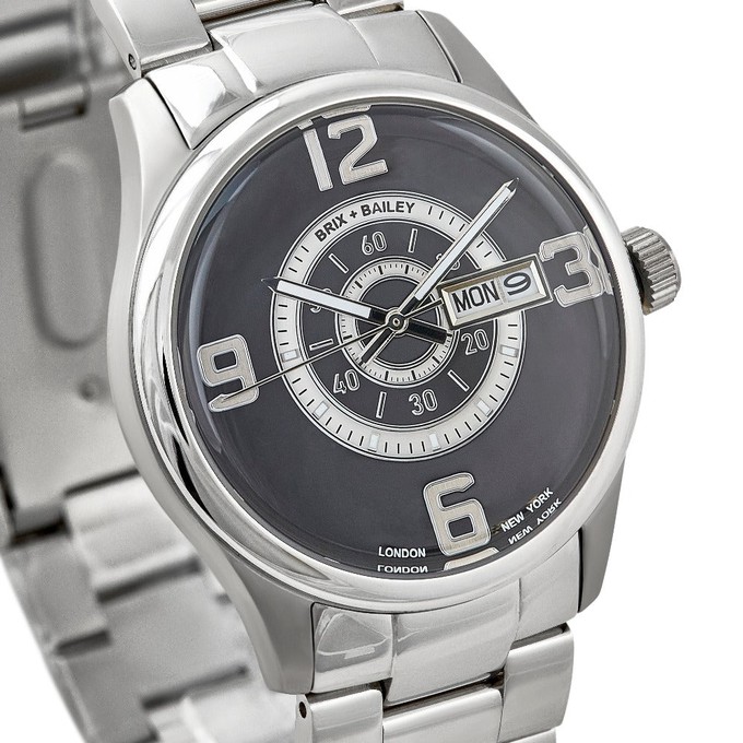 Brix+Bailey Simmonds Triple-Numbered Stainless Watch from Sostter