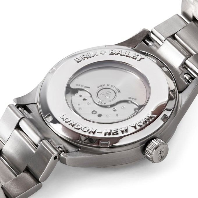 Brix+Bailey Heyes Gold Silver Automatic Chronograph Watch from Sostter