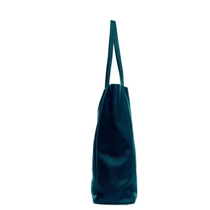 Jade Pebbled Leather Tote Shopper from Sostter
