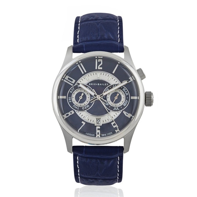 Brix + Bailey Heyes Navy Chronograph Automatic Watch from Sostter