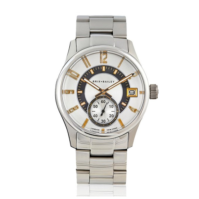 Brix + Bailey Stainless Steel Quartz Watch, 40mm, Black/Silver from Sostter