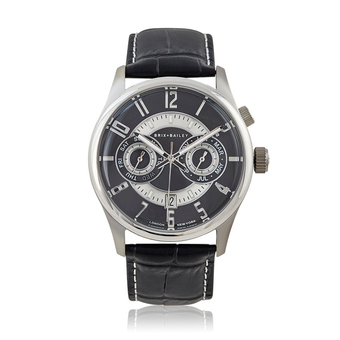 Brix+Bailey Heyes Automatic Chronograph Watch, Steel from Sostter