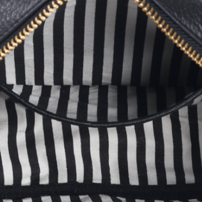 Black Convertible Leather Crossbody Belt Bag from Sostter