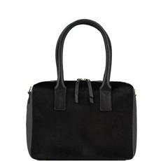 Black Leather Crossbody Shoulder Bag via Sostter