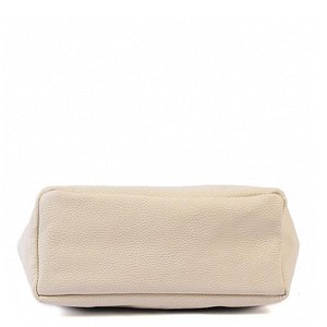 Ivory Pebbled Leather Tote Shopper from Sostter