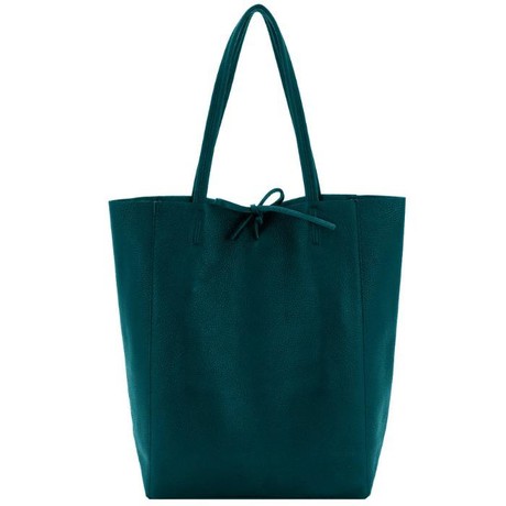Jade Pebbled Leather Tote Shopper from Sostter
