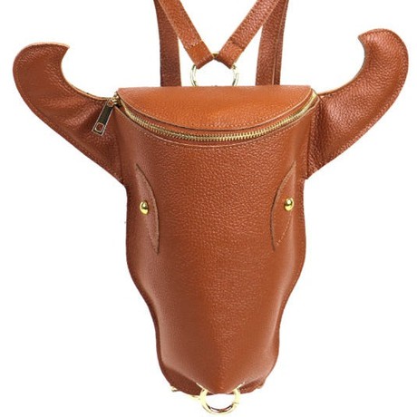 Camel Cow Head Leather Backpack | Byadb from Sostter