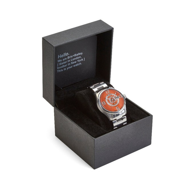 Brix+Bailey Simmonds Stainless Steel Orange Watch from Sostter