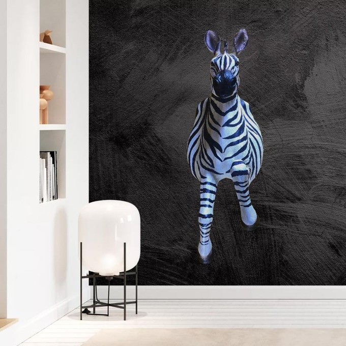 Giant 1.3m Resin Zebra Wall Hanging Decor Piece from Sostter