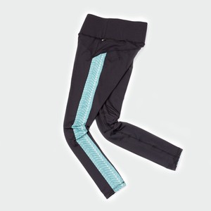 Lucky legging black aqua waves from Spiffy Active