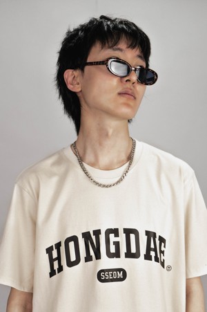 HONGDAE BLACK TEE from SSEOM BRAND