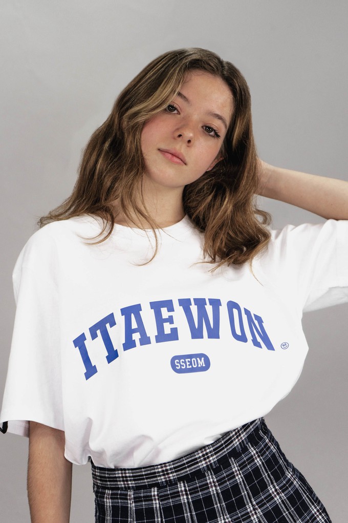 ITAEWON BLUE TEE from SSEOM BRAND