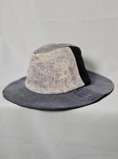 Upcycled denim cowboy hat size L via Stephastique