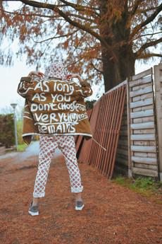 Handpainted Jacket L via Stephastique