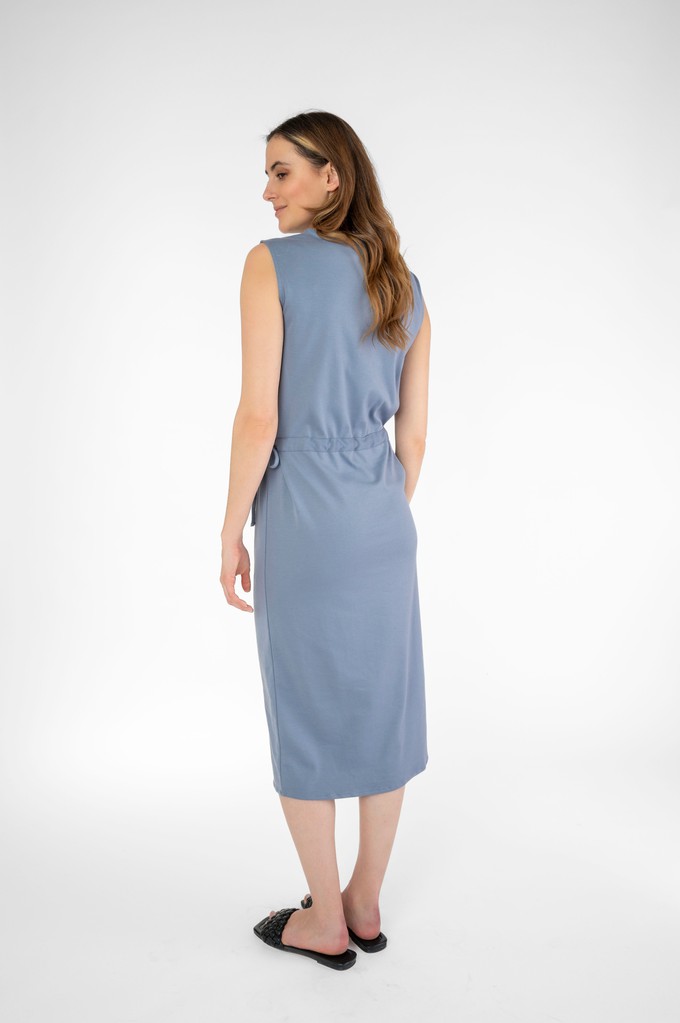 Midi dress with side lacing blue from STORY OF MINE