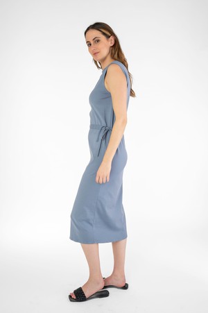 Midi dress with side lacing blue from STORY OF MINE