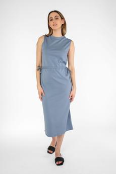 Midi dress with side lacing blue via STORY OF MINE