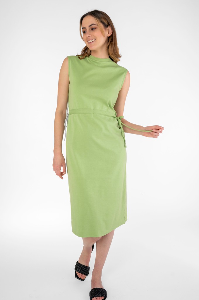 Midi dress with side lacing green from STORY OF MINE