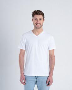 3-Pack Organic V-neck T-shirts White van Stricters