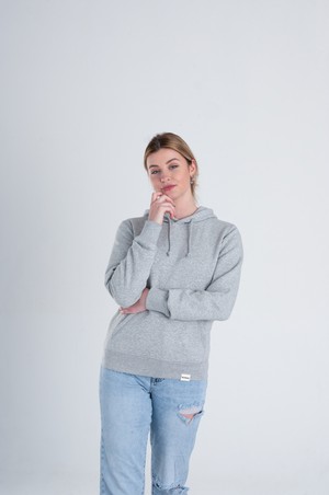 Organic Hoodie Heather Grey from Stricters