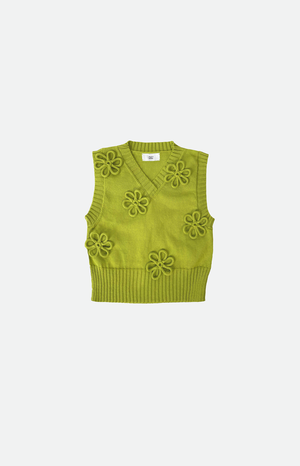 Flower vest - cotton lime S from Studio Selles
