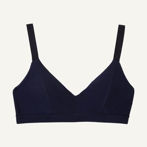Organic Cotton Triangle Soft Bra in Marine from Subset
