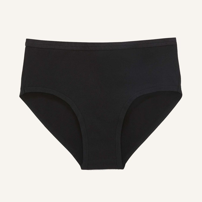 Organic Cotton Mid-Rise Brief in Carbon from Subset