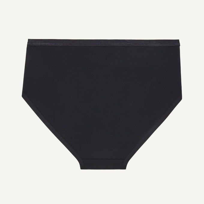 Organic Cotton Mid-Rise Brief in Carbon from Subset