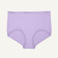 Organic Cotton Mid-Rise Retro Brief in Petal via Subset