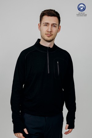 Alling Half Zip Black from Superstainable