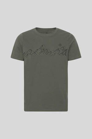 Mountaineering Tee Lark Green (Black Edition) from Superstainable