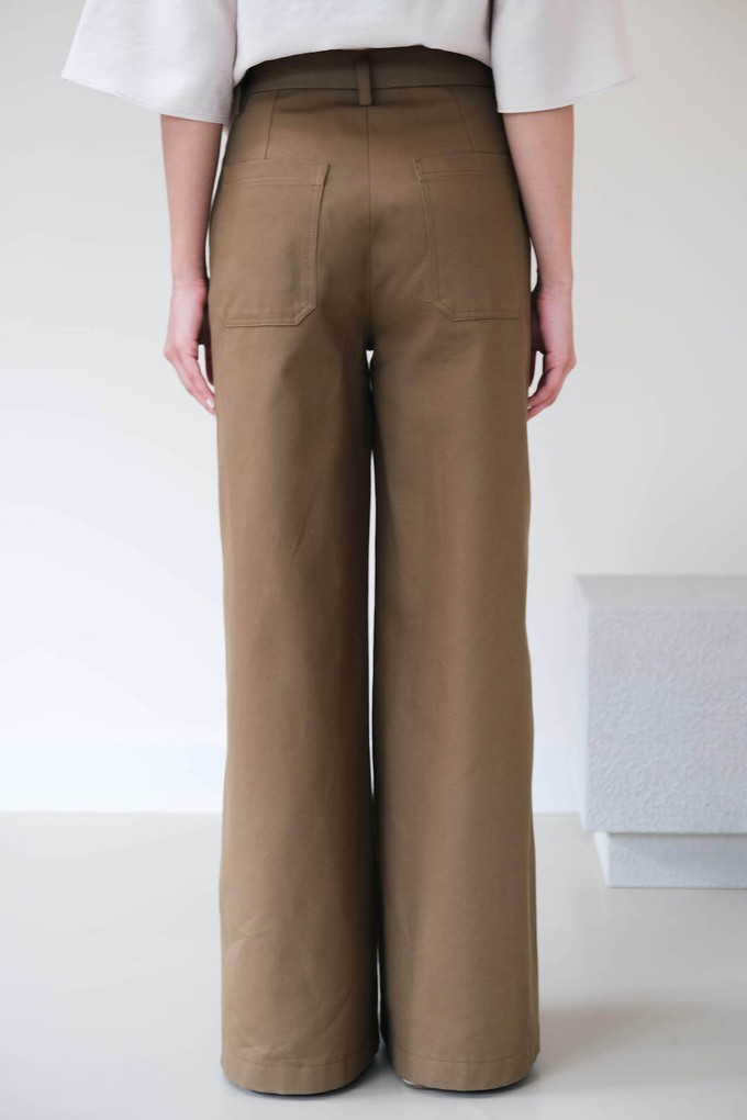 Moise Broek | Katoen Olijfgroen from Sûr Atelier