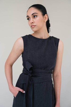 Alice Jurk | Duurzaam Linnen Zwart from Sûr Atelier
