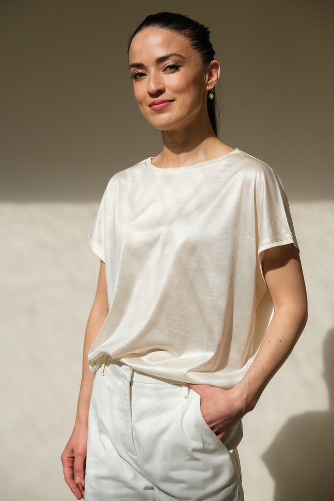 Corinne Top | Zijde Crème from Sûr Atelier