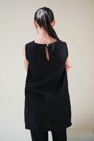 Alice Top | Duurzaam Linnen Zwart from Sûr Atelier