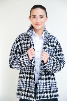 Halflange Jas | Wol Ruit via Sûr Atelier