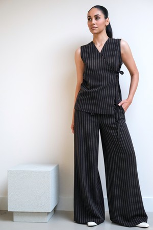 Broek Wijd | Wol Bruin from Sûr Atelier