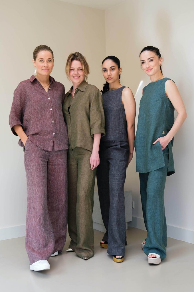 Moise Broek | Linnen Cherise Melange from Sûr Atelier