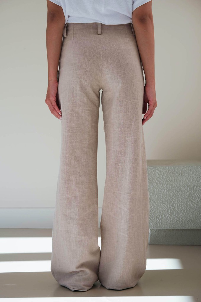 Wende Broek | Linnen Katoen Crème from Sûr Atelier