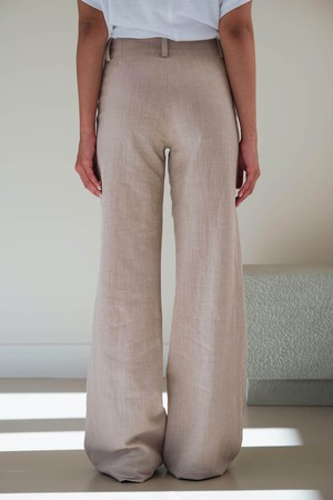 Wende Broek | Linnen Katoen Crème from Sûr Atelier