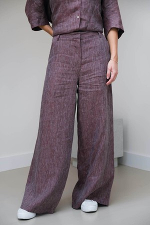 Moise Broek | Linnen Cherise Melange from Sûr Atelier