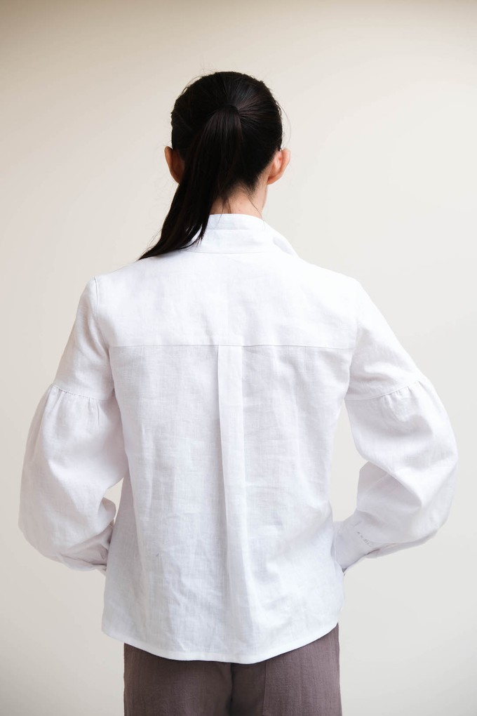 Enaz Blouse | Linnen Wit from Sûr Atelier