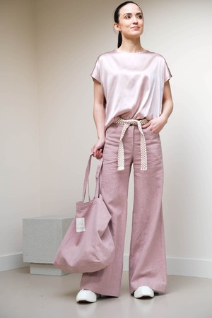 Close Broek | Linnen Roze from Sûr Atelier