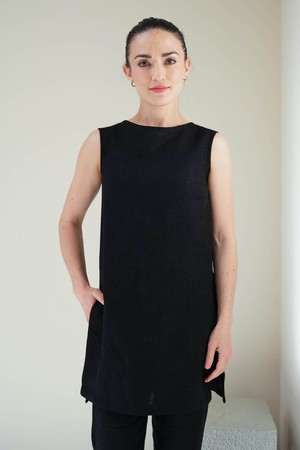 Alice Top | Duurzaam Linnen Zwart from Sûr Atelier